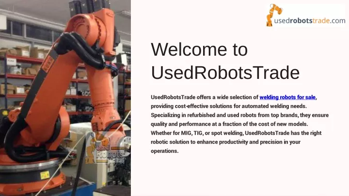 welcome to usedrobotstrade