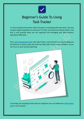 Beginner's Guide To Using Task Tracker