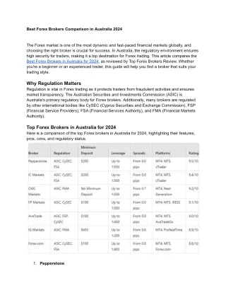 Best Forex Brokers Comparison in Australia 2024 (1)