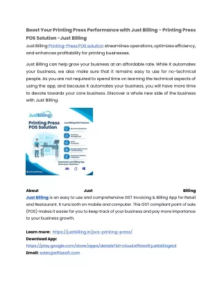 boost your printing press performance with just