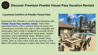 Discover Premium Powder House Pass Vacation Rentals