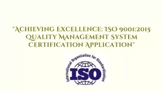 achieving excellence iso 9001 2015 quality