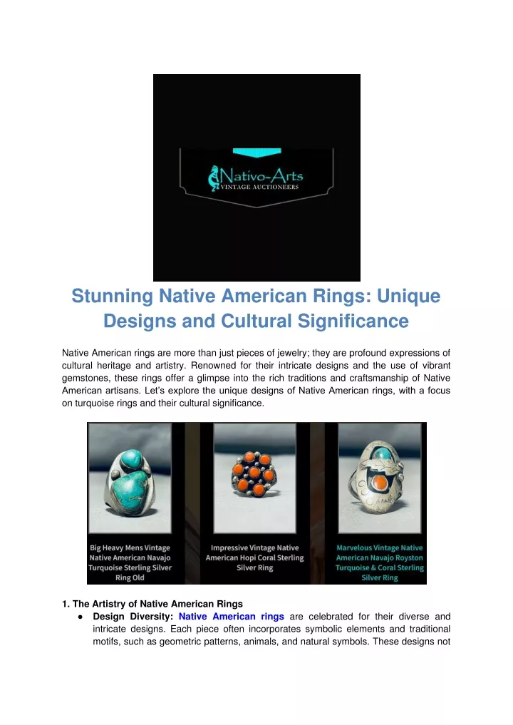 stunning native american rings unique designs