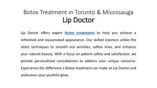botox treatment in toronto mississauga lip doctor