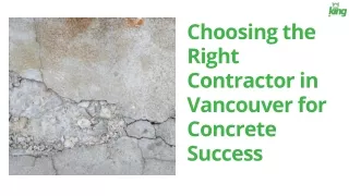 Choosing the Right Contractor in Vancouver for Concrete Success