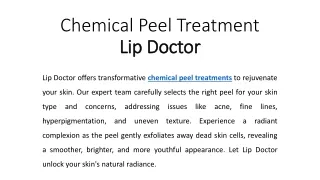 chemical peel treatment lip doctor