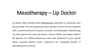 mesotherapy lip doctor