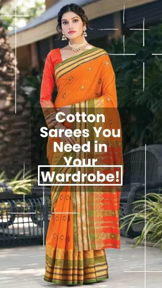 Cotton Sarees You Need in Your Wardrobe!