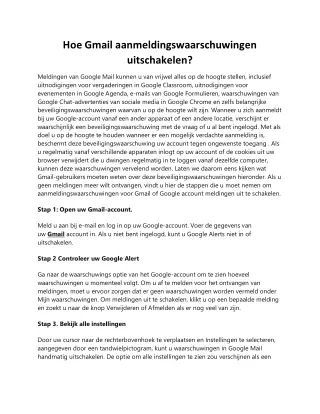 Hoe Gmail aanmeldingswaarschuwingen uitschakelen