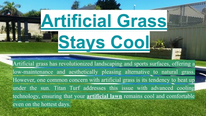 artificial grass stays cool