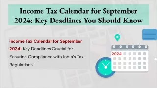 Don't Forget About Important Deadlines for Income Taxes in September 2024