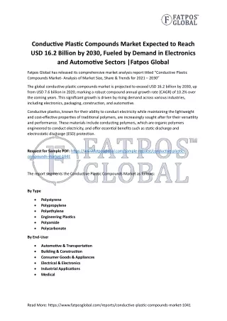 Conductive Plastic Compounds Market