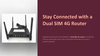 Stay Connected with a Dual SIM 4G Router from Case Communications