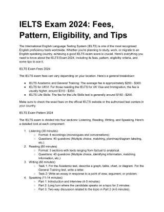 ielts exam 2024 fees pattern eligibility and tips