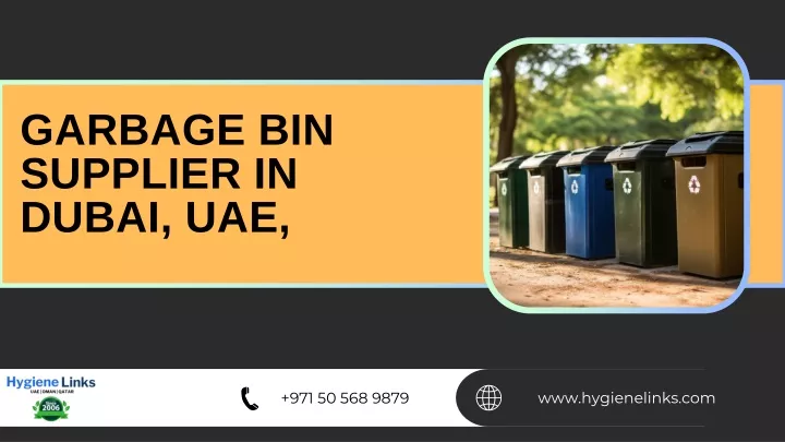 garbage bin supplier in dubai uae