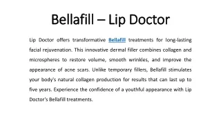 bellafill lip doctor