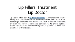 Lip Fillers Toronto