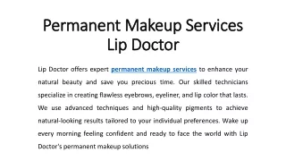 Permanent Makeup Services