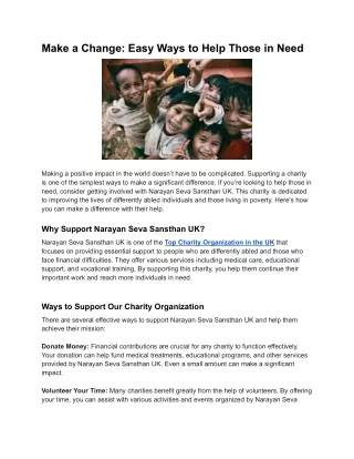 make a change easy ways to help those in need