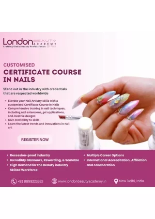 Master Nail Art at a Globally Recognized Academy in Delhi