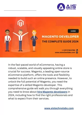 Hire a Magento Developer The Complete Guide 2024