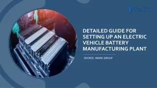 Electric Vehicle Battery Manufacturing Plant Project Report Setup Cost