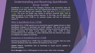 Fixing QuickBooks Error 14108
