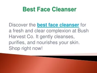 Best Face Cleanser