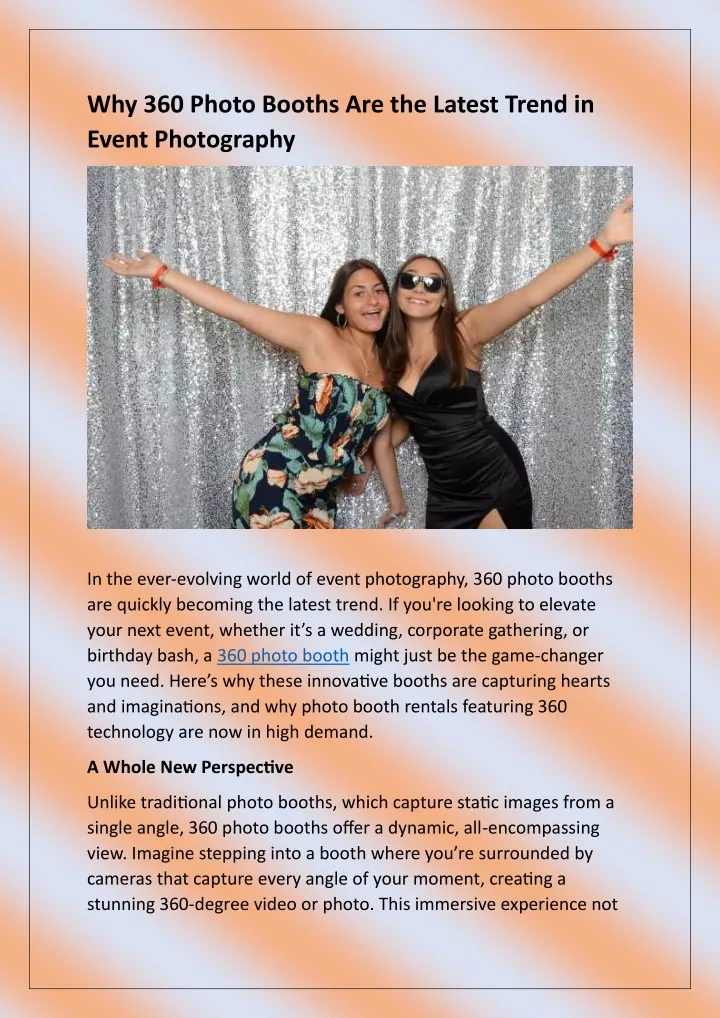 why 360 photo booths are the latest trend