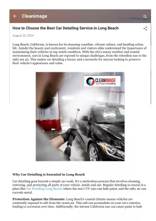 How to Choose the Best Car Detailing Service in Long Beach