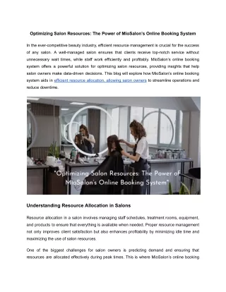 optimizing salon resources the power of miosalon
