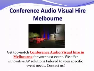 Conference Audio Visual Hire Melbourne