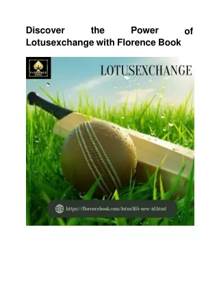 Discover the Power of Lotusexchange with Florence Book