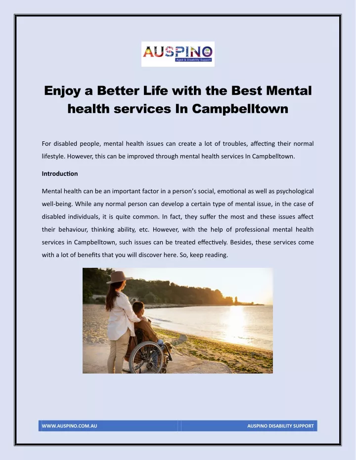 enjoy a better life with the best mental health