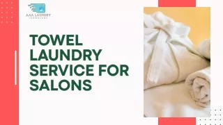 Best Towel Laundry Service for Salons at AAA Laundry Service