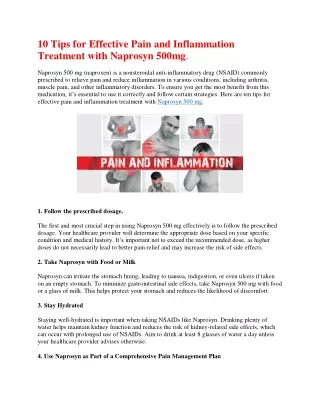 10 tips for effective pain and inflammation