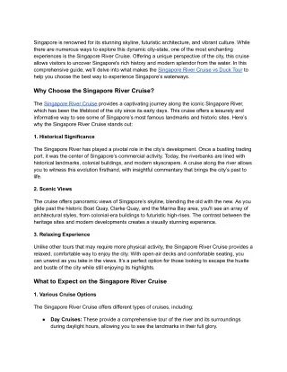 Exploring Singapore’s Waterways_ A Comprehensive Guide to the Singapore River Cruise
