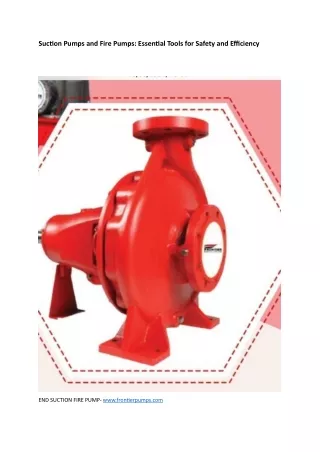 Suction Pumps and Fire Pumps- Essential Tools for Safety and Efficiency (1)