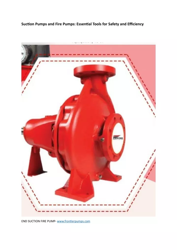 suction pumps and fire pumps essential tools