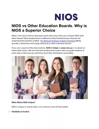 NIOS 10th Secondary Course in Sharjah