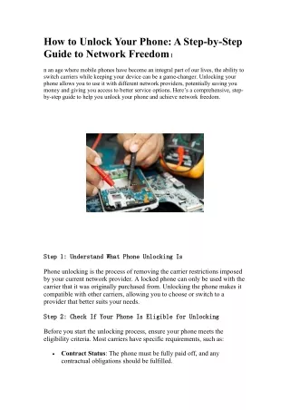 How to Unlock Your Phone