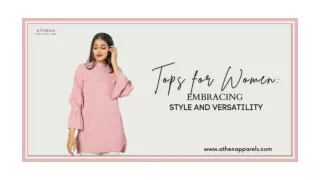 Tops For Women: Embracing Style And Versatility