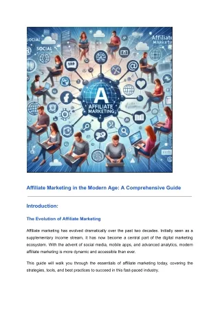 Affiliate Marketing in the Modern Age_ A Comprehensive Guide