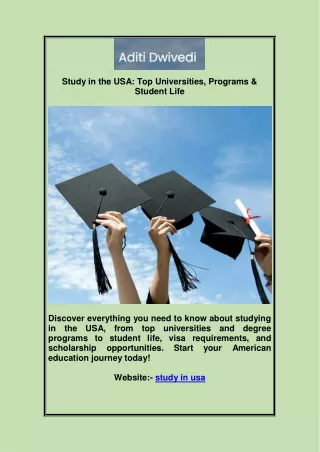 Study in the USA: Top Universities, Programs & Student Life