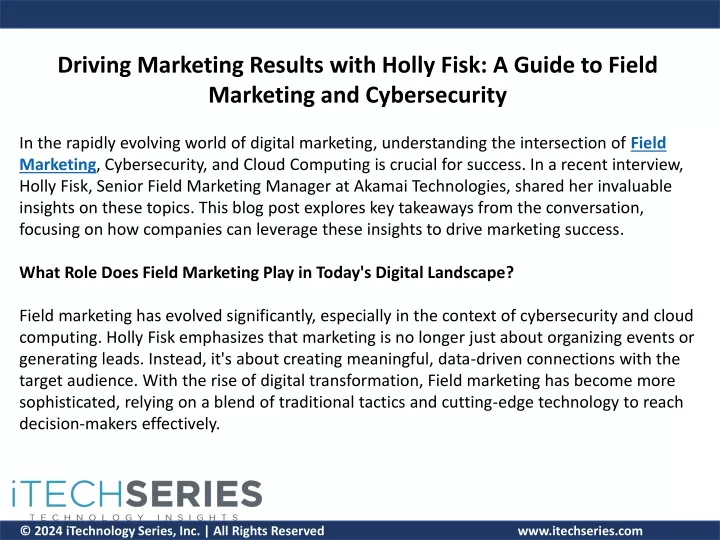 driving marketing results with holly fisk a guide