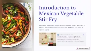 Mexican Vegetable Stir Fry | Mollie Mason