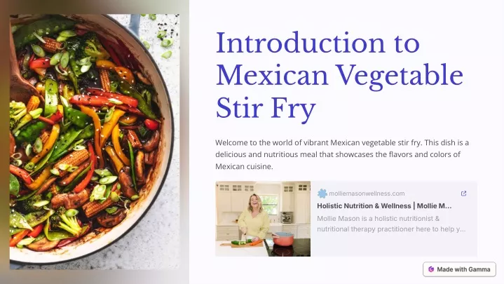 introduction to mexican vegetable stir fry