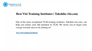 best vlsi training institutes takshila vlsi com