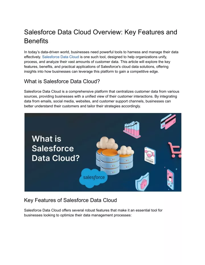 salesforce data cloud overview key features