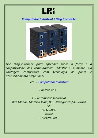 Computador Industrial Blog.lri.com.br